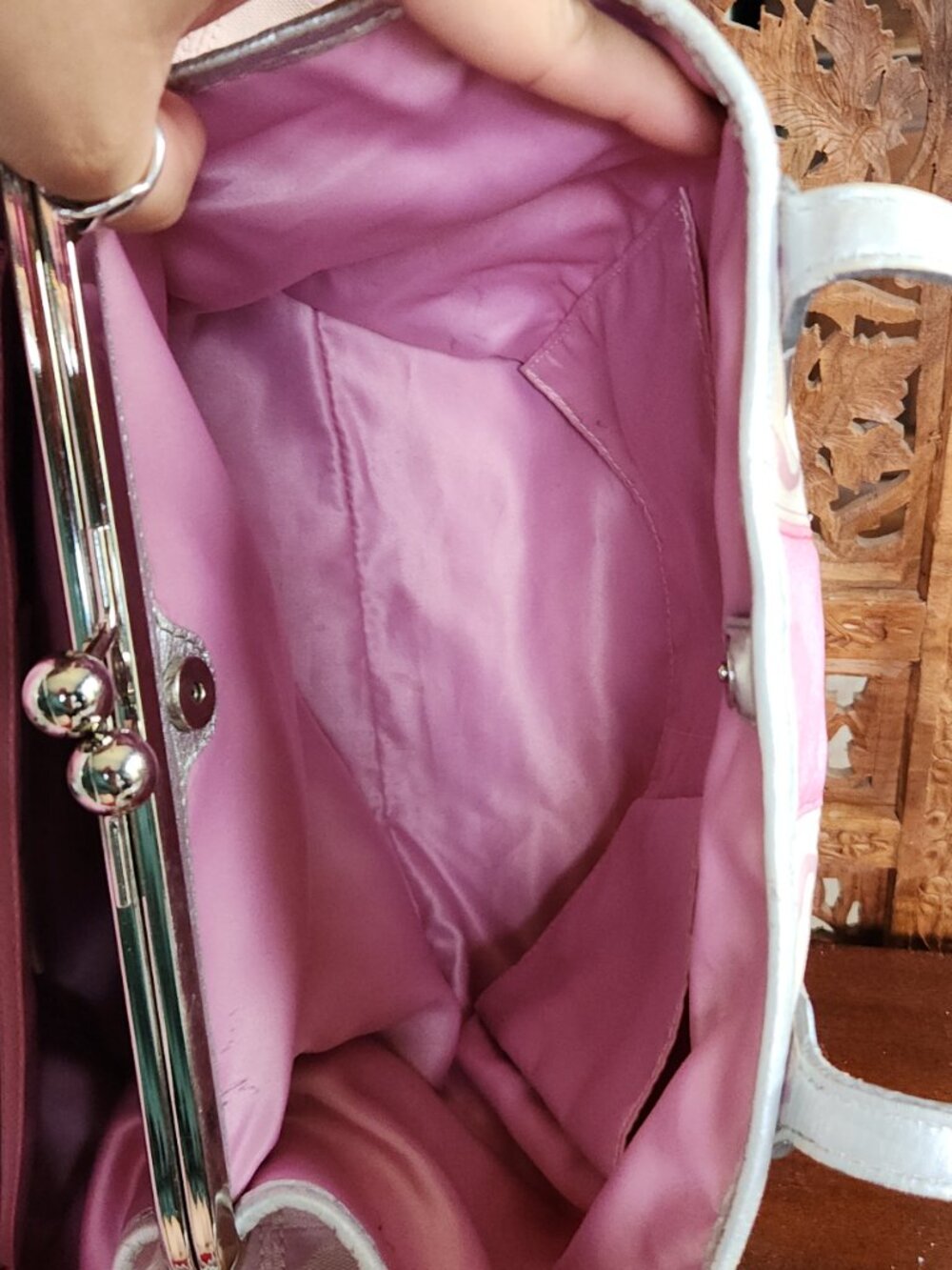 Coach Signature Stripe Carryall Satchel in Pink - F13533 - Picture 6 of 11